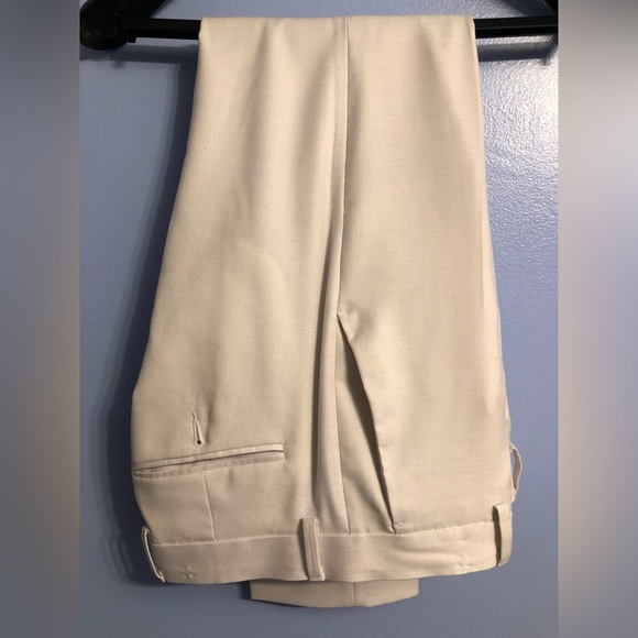 Grafton Tip Top Tailors Mens White Formal Suit Small Slim Fit Jacket/Pants - Picture 7 of 11